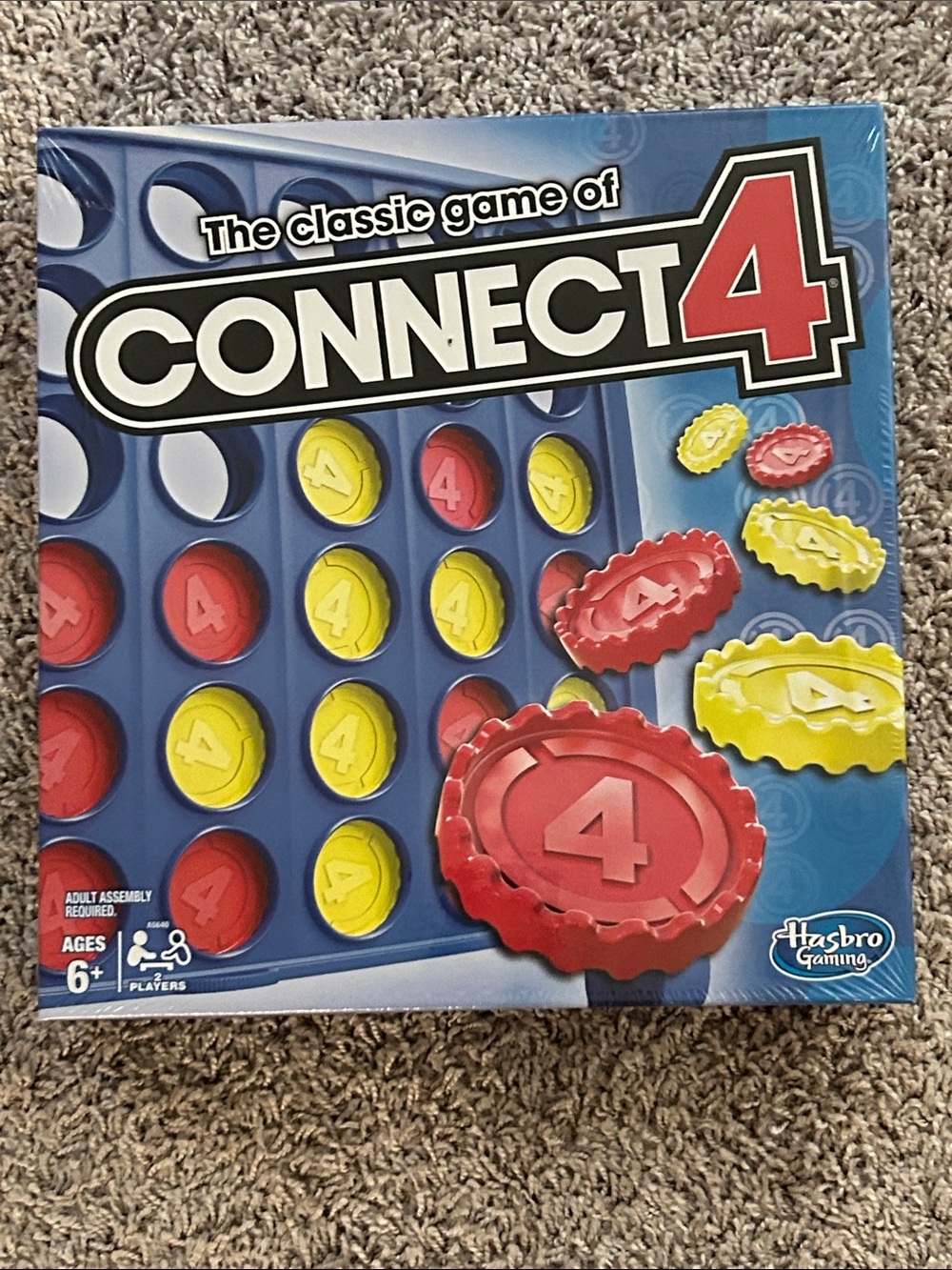 Hasbro Connect 4 Strategy Game - Blue Box with Red & Yellow Discs